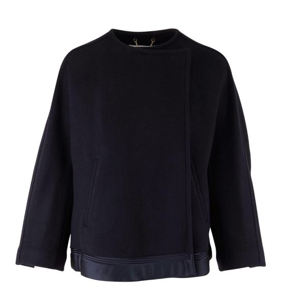 CHLOE Wool Blend Sweater Coat Black Retails $1,950 New - Picture 4 of 12